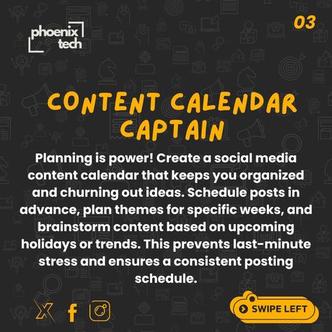 Feeling overwhelmed by social media content creation? ⁣ Unlock the secrets to faster & smarter content with these tips: ⁣ Batching: Create a week's worth of posts in one go! ⏱️ Repurpose: Turn blog posts into infographics! Plan: Use a content calendar to stay organized! ️ Tools: Leverage schedulers & content libraries! Analytics: See what content resonates most! ⁣ #SocialMediaTips #ContentCreation #SaveTime #SocialMediaHack #ContentCreationPro #TimeSavingTips #SmarterMarketing #ContentBatchi... Organized Tools, Social Media Content Calendar, Content Calendar, Content Calendars, Media Content, Stay Organized, Social Media Content, Social Media Tips, Content Creation