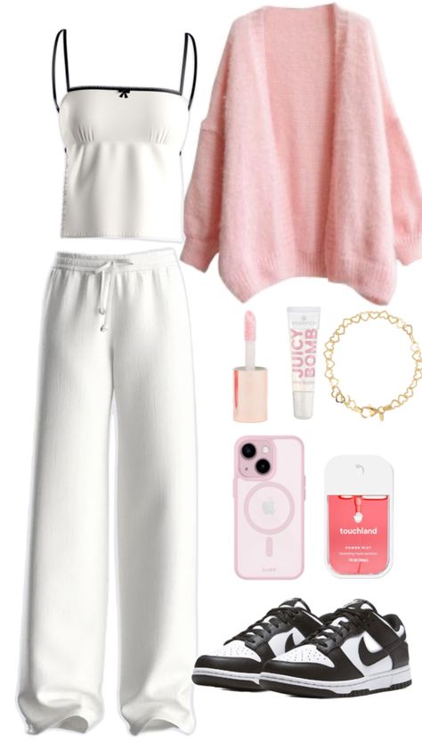 Sweat Pants Outfit, Sweatpants Outfits, Pink Sweat, Sweatpants Style, Sweatpants Outfit, Casual Preppy Outfits, Casual Sweatpants, Cute Lazy Day Outfits, Lazy Day Outfits