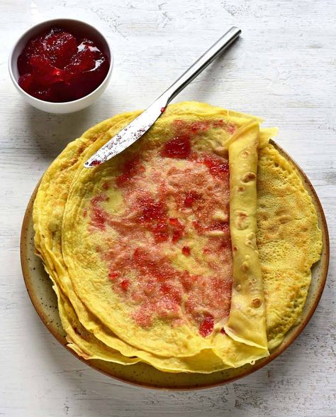 Czech Palačinky Recipe - Cook Like Czechs French Crepes, Czech Recipes, Sweet And Savory, My Family, Pastry, Jam, Cooking Recipes, Bread, Ethnic Recipes