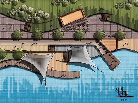 Land Scaping Ideas, Land Scaping, Plaza Design, Urban Design Graphics, Landscape Design Drawings, Urban Design Concept, Landscape Architecture Drawing, Concept Models Architecture, Urban Landscape Design