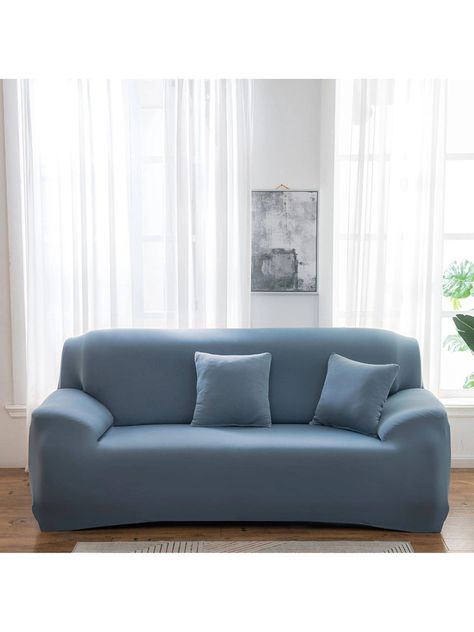 Shein. $21.50 Corner Sofa Covers, Single Arm Chair, Soft Sofa, Sofa Material, Slip Covers Couch, Armless Sofa, Couch Chair, Blue Sofa, L Shaped Sofa