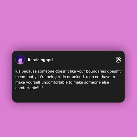 i’ve been called rude, mean, and so many other words countless amounts of times just by standing on my boundaries, and at the end of the day it’s not about them. it’s. my boundaries, my needs & my concerns. don’t ever let anyone make you feel bad for sticking up for yourself 💗 Sticking Up For Yourself, My Boundaries, My Needs, Stuck Up, Someone Elses, Boundaries, Make You Feel, Like You, The End