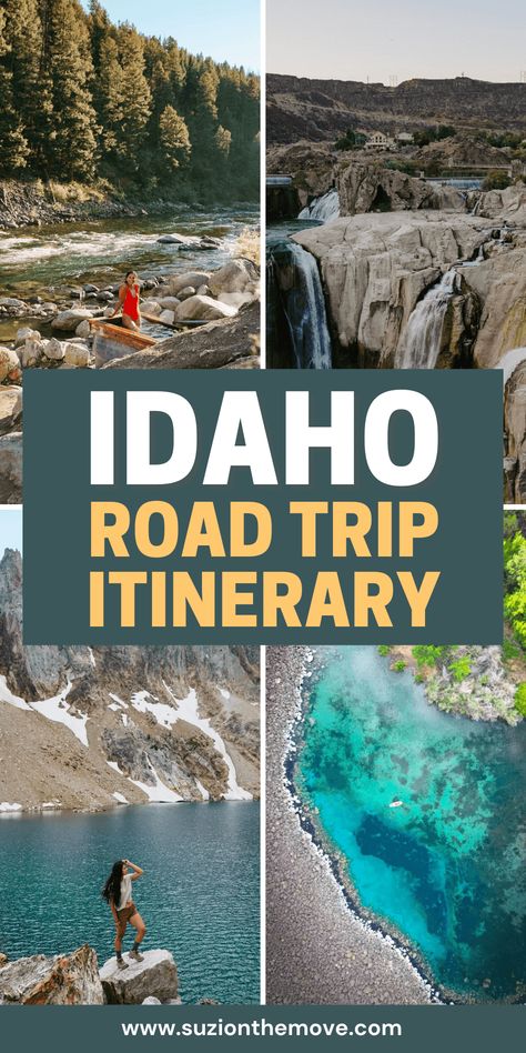 Find the best places to visit on an Idaho road trip! Enjoy scenic drives, charming towns, and hidden gems on your adventure through Idaho. — idaho road trip itinerary | idaho travel itinerary | idaho vacation itinerary | idaho falls itinerary | twin falls idaho things to do | idaho aesthetic | idaho photography | idaho places to visit Best Places In Idaho To Visit, Red Fish Lake Idaho, Twin Falls Idaho Things To Do In, Tetonia Idaho, Idaho Aesthetic, Idaho Roadtrip, Idaho Panhandle, Bear Lake Idaho, Idaho Road Trip