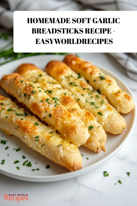 There’s nothing quite like the aroma of freshly baked homemade soft garlic breadsticks wafting through the kitchen. These breadsticks are soft, fluffy, and infused with the rich flavor of garlic butter, making them the perfect accompaniment to any meal. Garlic Breadsticks Recipe, Italian Bread Sticks, Homemade Breadsticks, Italian Side Dishes, Breadsticks Recipe, Italian Snacks, Italian Recipes Appetizers, Easy Sourdough Bread Recipe, Butter Making