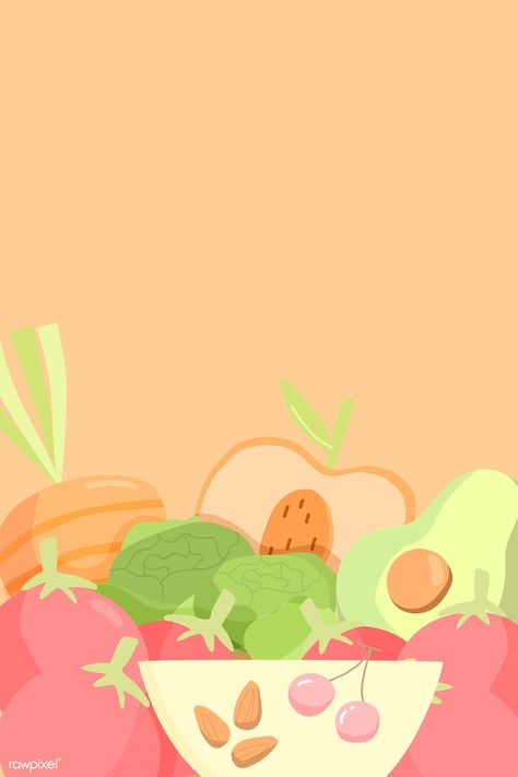 Hand drawn vegetables background vector | free image by rawpixel.com / Techi Nutrition Poster Design, Rawpixel Background, Drawn Vegetables, Vegetable Background, Peach Healthy, Food Background Wallpapers, Carrots Healthy, Baby Lunch, Background Food