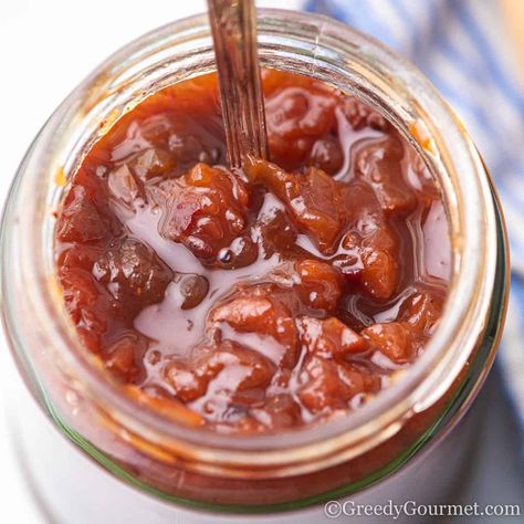 Nectarine Chutney Nectarine Chutney, Rhubarb Chutney, Nectarine Recipes, Freeze Rhubarb, Ginger Chutney, Tomato Jam, Potato Onion, Easy Chicken Curry, Vegetable Curry