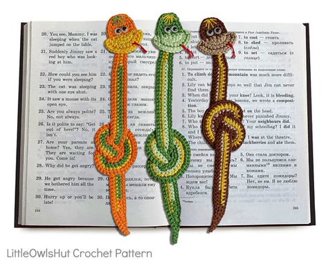 This listing is for an INSTANT DOWNLOAD PDF PATTERN not a finished bookmark. LANGUAGE: English -------------------------------------- FRANÇAIS - https://www.etsy.com/uk/listing/180077480/014f-marque-pages-serpent-patron-de?ref=shop_home_active_1 NETHERLANDS click - Monster Bookmark, Crazy Patterns, Tapestry Needle, Doll Pattern, Slip Stitch, Double Crochet, Snakes, Crochet Tutorial, Single Crochet