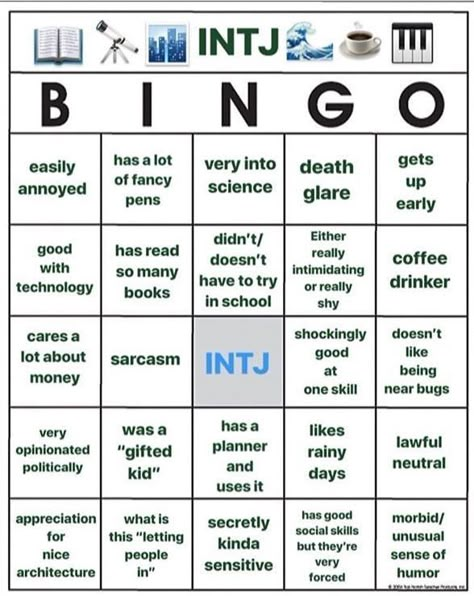 Intj T Aesthetic, Intj Bingo, Intj Facts, Intj Core, Infj Istj, Intj Things, Intj Type, Mbti Functions, Intj Characters