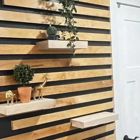 Isaiah Milton on Instagram: "Transforming a entryway with a touch of French finesse! 🇫🇷🔨 Watch as I install a sleek French cleat accent slat wall – the ultimate storage solution that's as chic as it is functional! 💼✨ #DesMoines #HomeOrganization #FrenchCleat #SlatWallMagic #Contractor" Wood Slat Wall Shelving, French Cleat Plant Wall, French Cleat Wall Living Room, Cleat Wall, Tv Walls, Work Van, Lake Furniture, Wood Slat Wall, Sage Green Walls