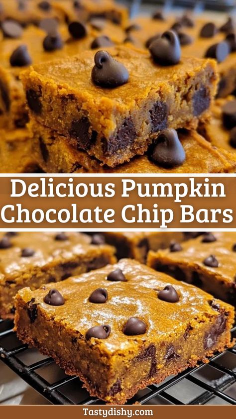 Oh my goodness, fall is upon us, and that means it’s pumpkin season! Let me ... Read More Pumpkin Bark Recipe, Pumpkin And Chocolate Desserts, Pumpkin Chocolate Bars, Halloween Bars Dessert, Pumpkin Chocolate Dessert, Pumpkin Bars With Chocolate Chips, Chocolate Chip Pumpkin Oatmeal Bars, Pumpkin Chocolate Chip Squares, Easy Pumpkin Chocolate Chip Bars