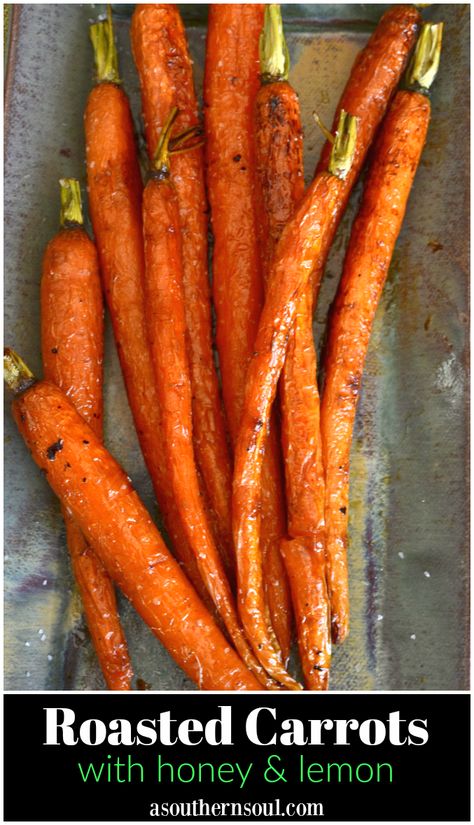 Roasted Carrots With Honey, Carrots With Honey, Roasted Leeks, A Southern Soul, Roasted Brussel, Daucus Carota, Glazed Carrots, Roasted Asparagus, Think Food