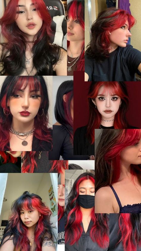 Red Hair Inspiration, Hair Color Underneath, Red Hair Inspo, Peekaboo Hair, Cute Hair Colors, Hair Inspiration Long, Dyed Red Hair, Dyed Hair Inspiration, Hair Inspiration Short