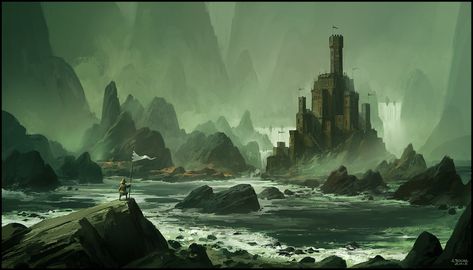 Breaking Curses, Awesome Drawings, Location Inspiration, Environment Art, Fantasy Setting, Fantasy Places, Matte Painting, A Castle, Fantasy Art Landscapes