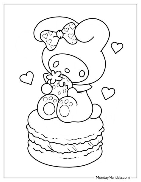 24 My Melody Coloring Pages (Free PDF Printables) My Melody Coloring Pages, My Melody Coloring, Melody Coloring Pages, Cute Animals Coloring Pages, Cute Animals Coloring, Spider Coloring Page, Easter Coloring, Easter Coloring Pages, Easter Colouring