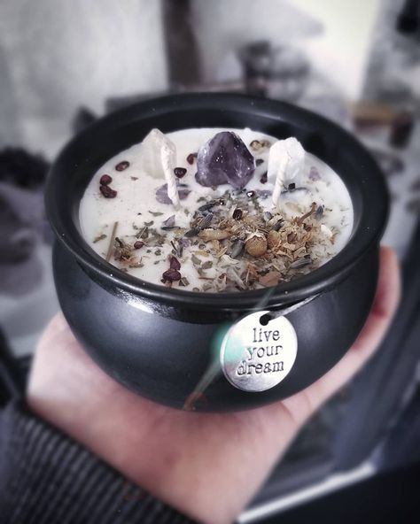 Self Care Magic on Instagram: “A new cauldron candle!  This one created on the waning moon, perfect for spells involving release.  Now is the time to release what no…” Diy Cauldron, Cauldron Candle, Magick Oil, Waning Moon, Witchy Crafts, White Stag, Now Is The Time, Spa Day, Crafts To Sell