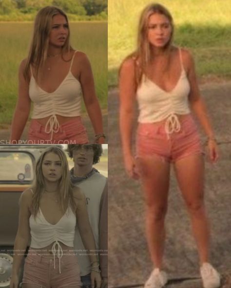 Sara Cameron Outfits, Sarah Cameron Season 1, Outerbanks Aesthetic Outfits, Sarah Cameron Outfits, Sara Cameron, Obx Outfits, Tanned Girls, Maddie Cline, 90s Girl Fashion