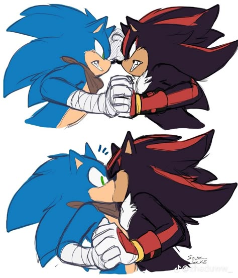 Shadow Y Sonic, Sonic X Shadow Fanart, Shadow Fanart, Shadow X Sonic, Sonic Y Shadow, Shadow And Sonic, Sonic The Movie, Sonic Videos, Sonic Ships