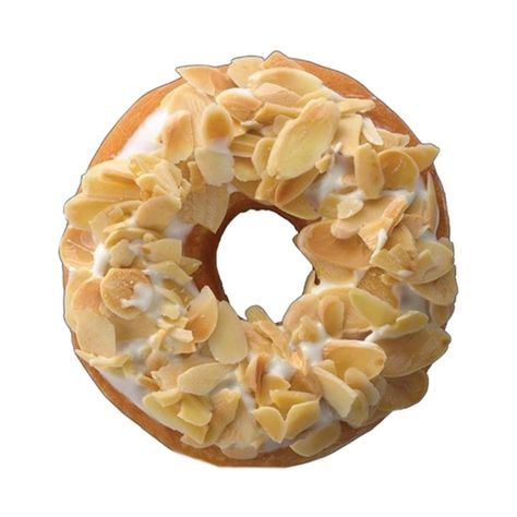 Almond Donut, Cutecore Png, Donut Png, Donut Pictures, Donuts Chocolate, White Chocolate Frosting, Donut Flavors, White Choc, Food Png