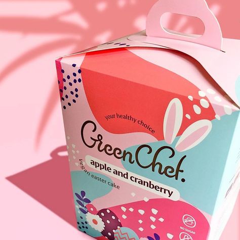 Green chef on Packaging of the World - Creative Package Design Gallery Easter Cake Designs, Green Chef, Baking Packaging, Cake Packaging, Handmade Packaging, Restaurant Menu Design, Branding Mood Board, Box Packaging Design, Chocolate Packaging