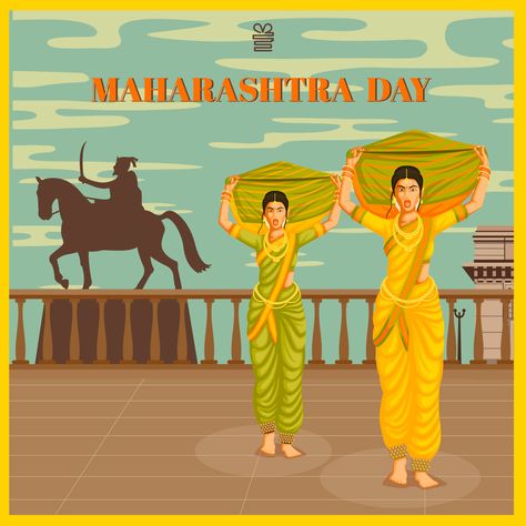 IGP wishes you all a very Happy Maharashtra Day!  #MaharashtraDay #MayDay Maharashtra Divas, Happy Maharashtra Day, Language Illustration, Maharashtra Day, Culture Illustration, Integral Yoga, 1 May, Instagram Logo, Very Happy