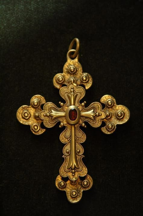 Medieval Symbols, Medieval Cross, Ornate Cross, Byzantine Jewelry, Ethiopian Jewelry, Sacred Jewelry, Faberge Jewelry, Catholic Cross, Gold Rosary