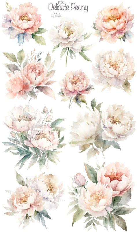 Watercolor flowers pattern