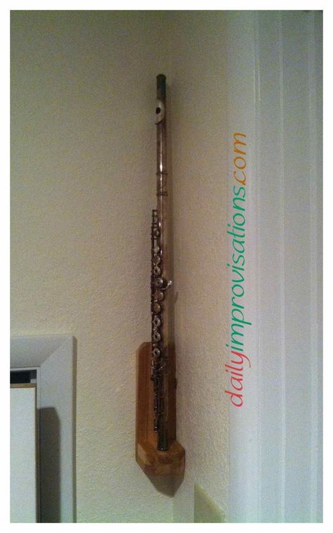 flute on wall mounted stand Flute Stand, Tarnished Silver, Back Stitch, Ready To Play, He Is Able, How To Sew, Stick It Out, Give It To Me, Sewing