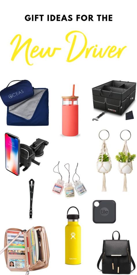 Best Gifts for the New Driver Have a new driver in your life? Here are some helpful and affordable gifts to celebrate their new achievement!  #giftguide #Christmas #newdriver Gifts For New Drivers, 17th Birthday Gifts, Aluminum Wallet, Car Trash Bag, New Driver, Backpack Travel Bag, New Drivers, Car Gifts