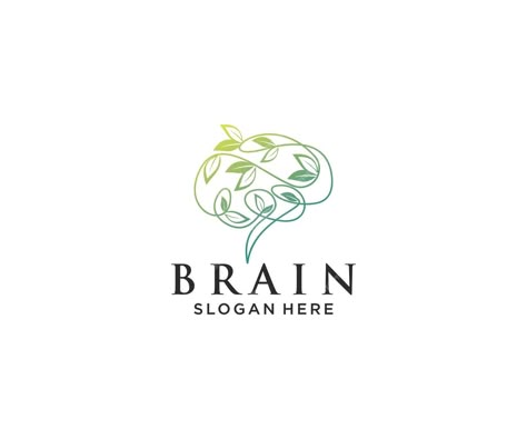 Psychology Logo Design, Psychology Logo, Psychology Clinic, Monoline Logo, Brain Logo, Clinic Logo, Vector Nature, Nature Logo, Tree Logos