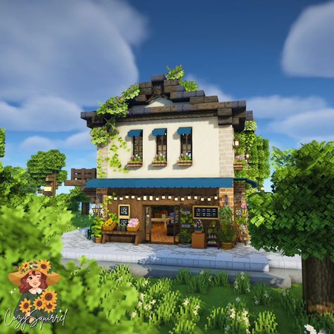 And finally some exterior stills of my little cozy flower cafe I built ❤️ Cafe Bloom Version: Java 1.20.1 Texture: Mizuno's 16 Craft Shader: BSL Resources: 🌼Mizuno's 16 Craft CIT 🌼Hananacraft 🌼Kaydicraft 🌼Garden Breeze 🌼Maeflowers 🌼Ghoulcraft #minecraft #aesthetic #cottagecore #minecraftaesthetic #aestheticminecraft #mizunos16craft #minecrafttexture #hananacraft #minecraftbuildideas #cozygaming #cozysquirrelyt #minecraftbuilds #minecraftbuilders #minecraftinstagram #minecraftideas #inspi... Ghoulcraft Minecraft, Minecraft Aesthetic Cottagecore, Cozy Minecraft, Minecraft Aesthetic, Flower Cafe, Minecraft Interior, Sims Ideas, Aesthetic Cottagecore, Minecraft Stuff