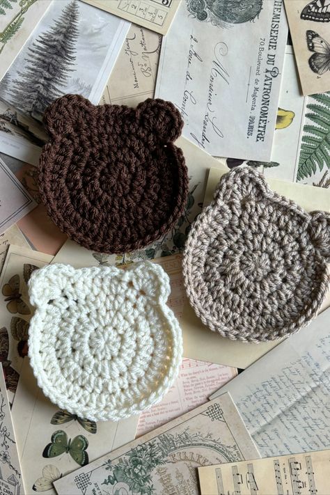 #crocheting #crochetlove #crochet #crochetcoaster #crochetfreepattern #crochetfreepatterns #freecrochetpattern #freecrochetpatterns #freecrochet #cutecrochet #crocheted #handmadewithlove #fiberart #fiberartist #crochetcottagecore #crochetinspiration #crochetinspo #crochetersofinstagram #crochetlover #crocheteveryday #crochetlife Coasters Crochet, Beginner Crochet Tutorial, Bear Crochet, Handmade Coasters, Crochet Lovers, Crochet Bear, Little Bear, Crochet Coasters, The Bear