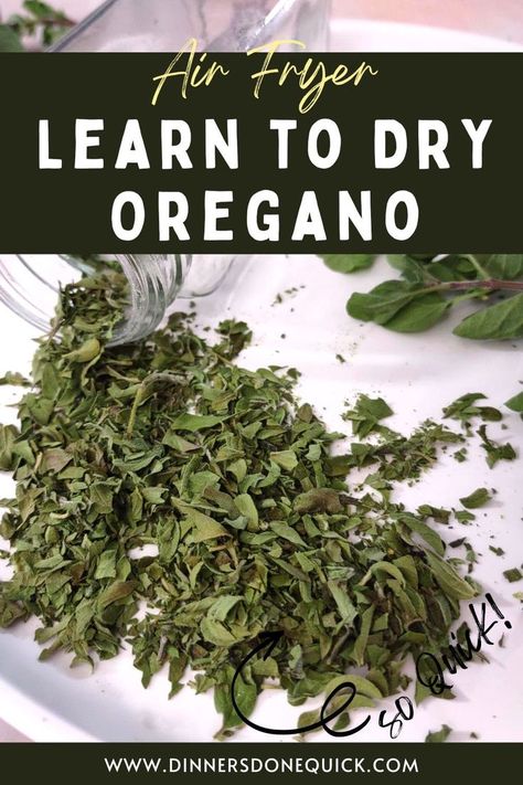 Dehydrated Spices, Dehydrating In Air Fryer, Dehydrating Herbs, Herb Crafts, Dry Oregano, Drying Fresh Herbs, Herbs For Cooking, Air Fryer Easy, Herb Drying