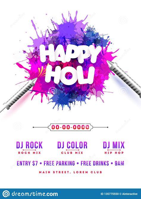 Template For Invitation Card, Template For Invitation, Design With Color, Holi Special, Holi Celebration, Happy Holi, Invitation Card Design, Invitation Card, Invitation Cards