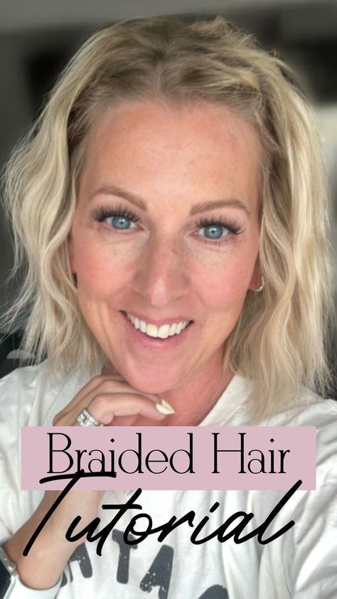 Braided Hair Tutorial😍 Love this quick easy braided style for keeping my hair back from my face!! Try it and see what you think. Like, follow and save for hair inspo♥️ #hairtutorial #blondebob #braidedhairstyles #beachywaves #over40sryle #bobhairstyles #blonde | Lindsay Hignett - Love this Girl | KELSON & LÒNIS · BAM! (Chill Remix) Braided Hair Tutorial, Hair Back, Beachy Waves, Braided Hair, Blonde Bobs, Hair Dos, Braid Styles, My Hair, What You Think