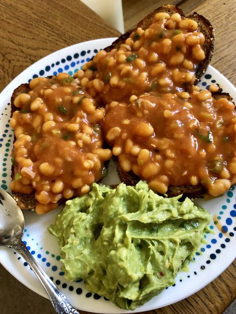 Vegan Baked Beans, Baked Beans On Toast, Bean Chilli, Breakfast Inspiration, Beans On Toast, Vegan Baked, On Toast, Chilli Flakes, Toast Recipes