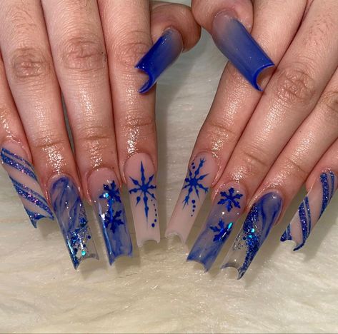 Nail Inspo Christmas, Christmas Nail Inspo, Blue Christmas Nails, Aqua Nails, Acrylic Nail Set, Cute Christmas Nails, Cute Acrylic Nail Designs, Fall Acrylic Nails, Classy Acrylic Nails