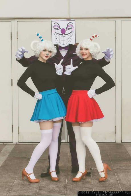 Cuphead cosplay Fusion Fall, Uraraka Cosplay, Couple Cosplay, Matching Costumes, Epic Cosplay, Halloween Costume Outfits, Casual Cosplay, Cosplay Tips, Fantasias Halloween