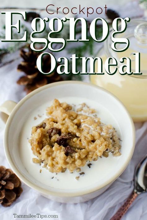 Crock Pot Oats, Eggnog Oatmeal, Steel Cut Oatmeal Crockpot, Steel Cut Oatmeal Recipes, Crockpot Oatmeal, Delicious Healthy Breakfast, Slow Cooker Oatmeal, Steel Cut Oats Recipe, Mom Breakfast