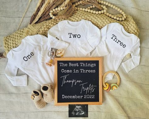 Excited to share the latest addition to my #etsy shop: Triplet Pregnancy Announcement |pregnancy announcement Triplet social media facebook instagram |Triplet Baby Announcement https://etsy.me/3LAtRK7 Triplets Gender Reveal Ideas, Triplet Announcement Pregnancy, Triplet Baby Shower Ideas, Triplets Announcement, Triplet Announcement, Triplet Pregnancy Announcement, Pregnancy Announcement For Twins, Triplet Pregnancy, Baby Number 2 Announcement