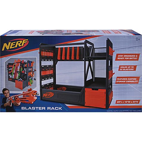 Mit dem Nerf Elite Blaster Rack kommt Ordnung ins Zimmer. Im Regal und an den Seiten können die Nerf auf gehangen oder aufgestellt werden. In der praktischen Schublade können die Darts aufbewahrt werden. Auf den Ablageflächen rechts können kleinere Nerf oder Magazine platziert werden. Mit dem Nerf Elite Blaster Rack sind die Nerf Produkte gut organisiert.   Details: - praktische Aufbewahrung - viele Möglichkeiten - ideal für alle Nerf Produkte  Maße: ca. 71 x 31 x 24 cm (L x B x H)  Material: Ku Nerf Accessories, American Greetings Cards, Case Knives, Custom Storage, American Greetings, Family Signs, Anniversary Sale, Sydney Australia, Boy Room