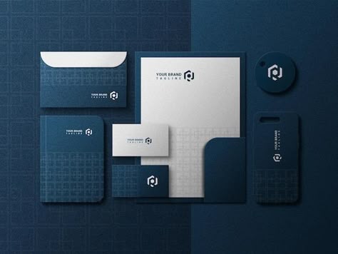 Stationery mockup | Premium Psd #Freepik #psd #business-card-mockup-logo-mockup #brand-mockup #branding-mockup #elegant-mockup Brand Guidelines Design, Stationery Business Card, Luxury Stationery, Luxury Business Cards, Letterhead Design, Stationary Design, Stationery Mockup, Brand Color Palette, Brand Book