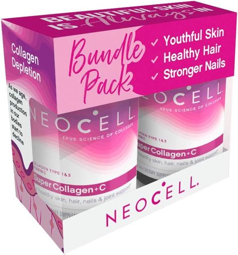 About this item A combination of Types 1 & 3 hydrolysed collagen peptides, Super Collagen + C provides some of the necessary building blocks for collagen production, including vitamin C to boost your cellular health Hydrolysed collagen improves the overall health of your skin, hair and nails, making you look and feel radiantly beautiful from the inside out. Neocell Super Collagen, Cellular Health, Nails Making, Skin Hair, Collagen Peptides, Strong Nails, Hydrolyzed Collagen, Collagen Production, Youthful Skin