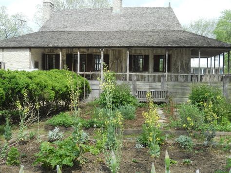 Louis Bolduc House from the 18th century kitchen garden on May 9, 2013 Lebanon Missouri, Missouri Town, Colonial Life, Old School House, Beer Float, Missouri Botanical Garden, French Colonial, Big House, House Museum