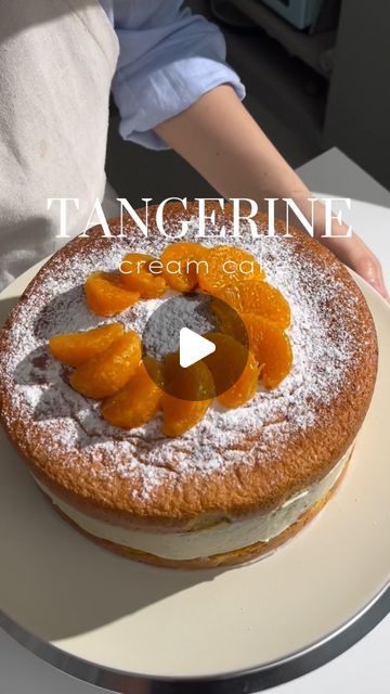 Tangerine Ice Cream, Tangerine Recipes, Tangerine Juice, Cake Structure, Delicious Cream, Sour Taste, Cream Cake, Powdered Sugar, Vanilla