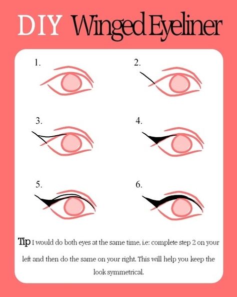 DIY winged eye liner Winged Eyeliner Tutorial, Diy Wings, Makeup Tip, Make Up Inspiration, Perfect Eyeliner, Eyeliner Tutorial, Winged Eyeliner, Makati, Eye Makeup Tutorial