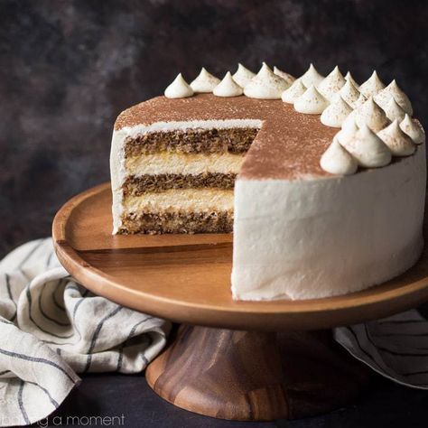 Tiramisu Cake: just like the classic Italian dessert, in layer cake form! So much rich coffee flavor, and I loved the boozy kick! food desserts cake Dessert Mascarpone, Best Tiramisu, Tiramisu Cake Recipe, Italian Desserts Traditional, Mascarpone Dessert, Chocolate Tiramisu, Cake Form, Italian Recipes Dessert, Italian Cake