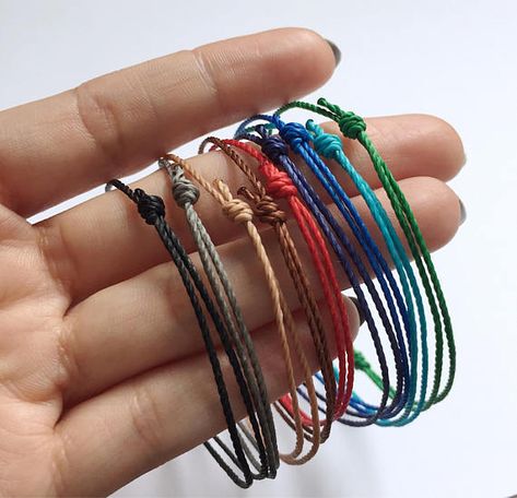 Bracelet homme Bracelet Men Vegan String Bracelet Armband for Men Gift Black Bracelet Brown Bracelet Surfer Jewelry, Matching Couple Bracelets, Wax Cord Bracelet, Bracelet Cord, Red Bracelet, Bracelet Couple, Green Bracelet, Brown Bracelet, Bracelet Simple