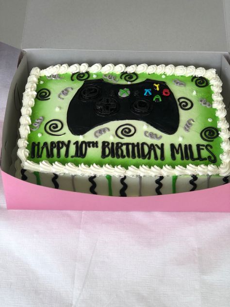 Xbox Themed Birthday Cake, Xbox Gamer Birthday Cake, Gaming Birthday Party Cake, Gamer Birthday Sheet Cake, Video Game Sheet Cake, Xbox Birthday Party Cake, Level Up Cakes For Boys, Vr Birthday Cake, Game On Birthday Cake