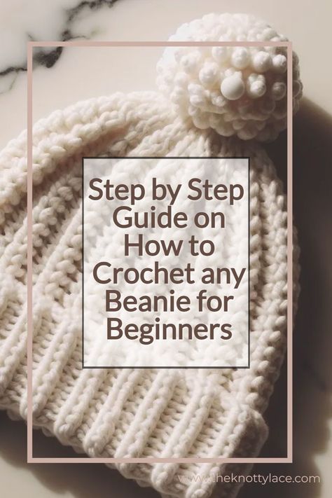 This step by step guide will tell you everything you need to know about how to crochet a beanie hat. It includes charts for all sizes and ways to tweak the pattern to fit you perfectly. Great for beginners. Crochet Beanie Hat Size Chart, Step By Step Crochet Hat, Crochet Beanie Measurement Chart, Crochet Women's Hats Free Pattern, Simple Hat Crochet Pattern, Diy Crochet Hat For Beginners, Basic Beanie Crochet Pattern Free, Crochet Beanie Size Chart, How To Crochet Hat