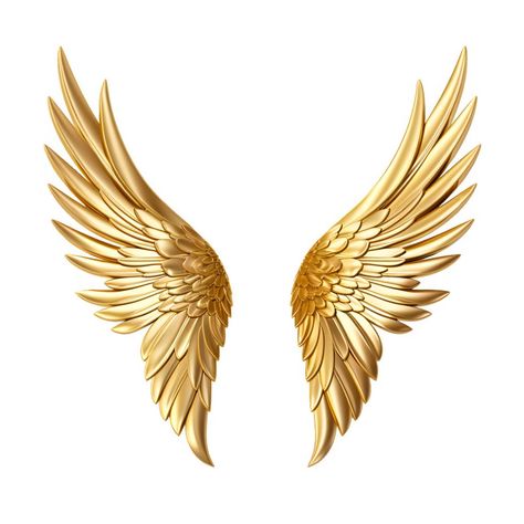 Angel Wings Png, Wing Tattoo Men, Gold Bridal Hair Accessories, Angel Wings Drawing, Crown Aesthetic, White Angel Wings, Wings Drawing, Golden Wings, Graphic Design Assets